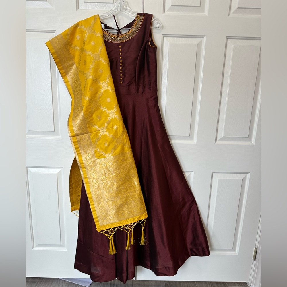 Maroon Indian Gown